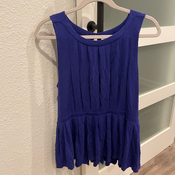 Deletta Tops - Anthropologie Deletta Blue Peplum Top | Size M